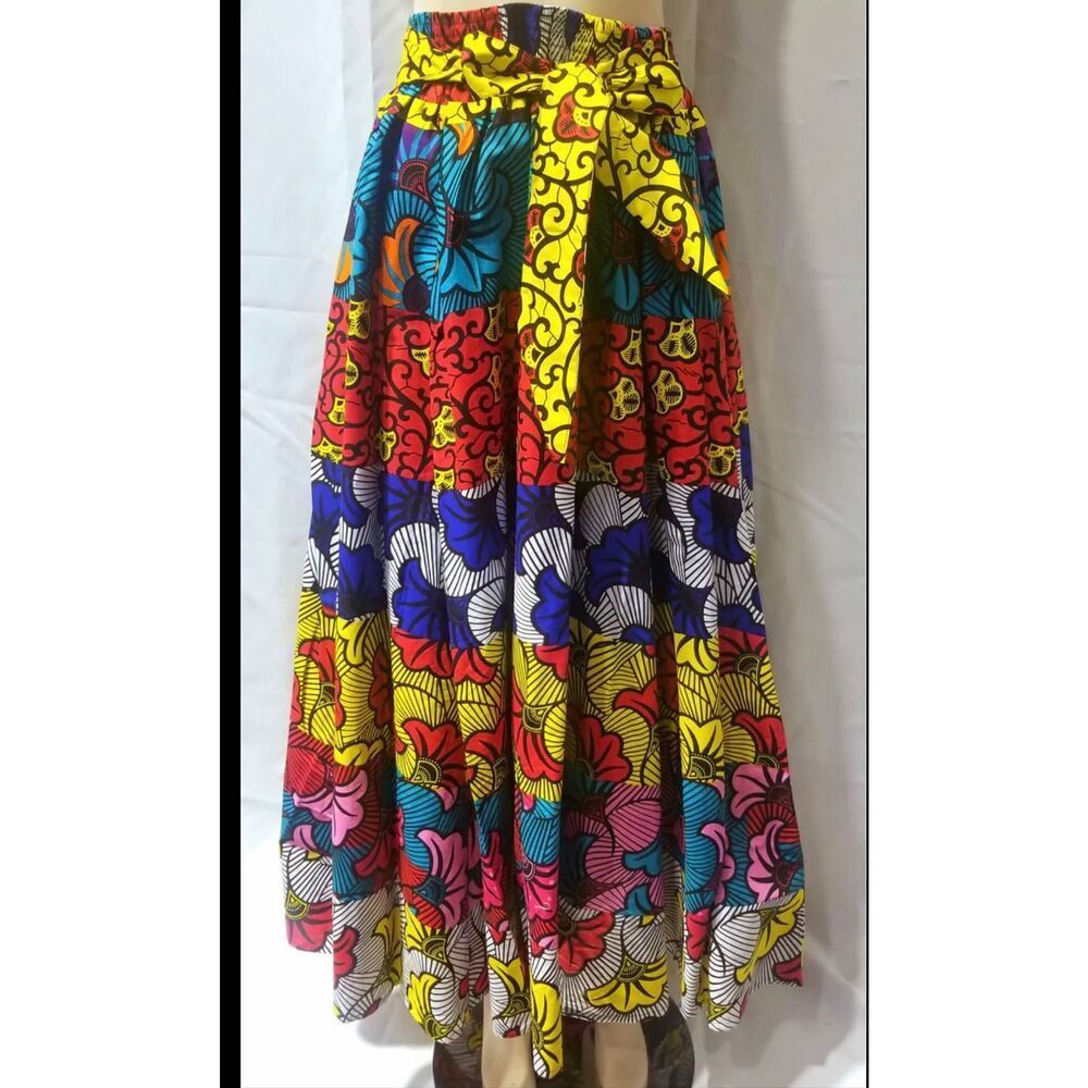 African Patterned A-Line Skirt